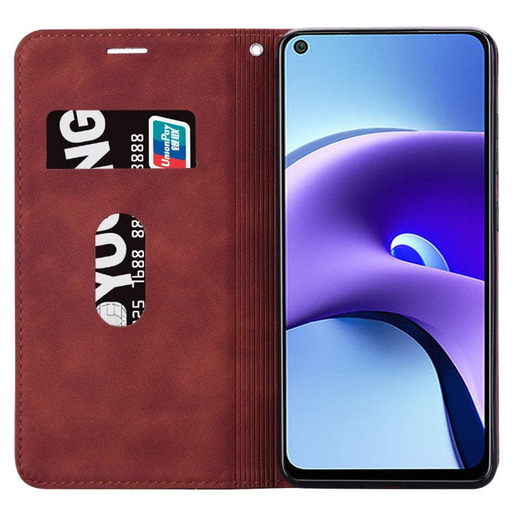 For Xiaomi Redmi Note 9T Frosted Business Magnetic Horizontal Flip PU Leather Case with Holder & Card Slot & Lanyard