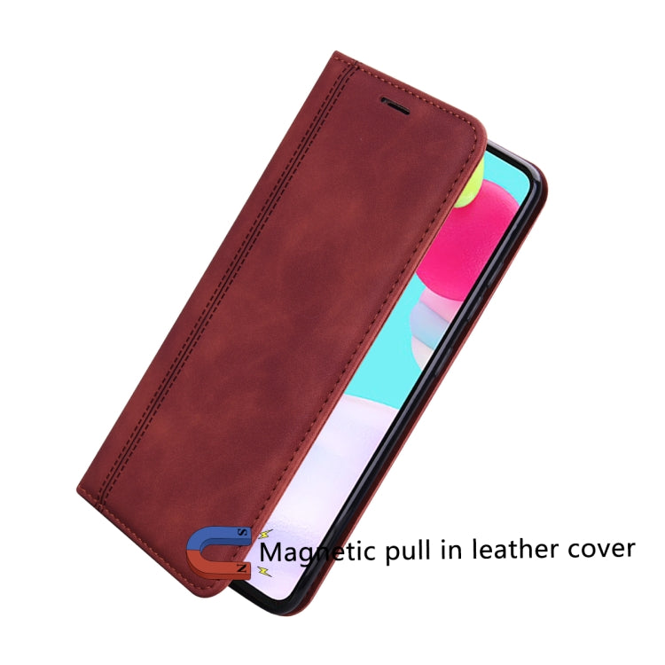 For Xiaomi Redmi Note 9T Frosted Business Magnetic Horizontal Flip PU Leather Case with Holder & Card Slot & Lanyard