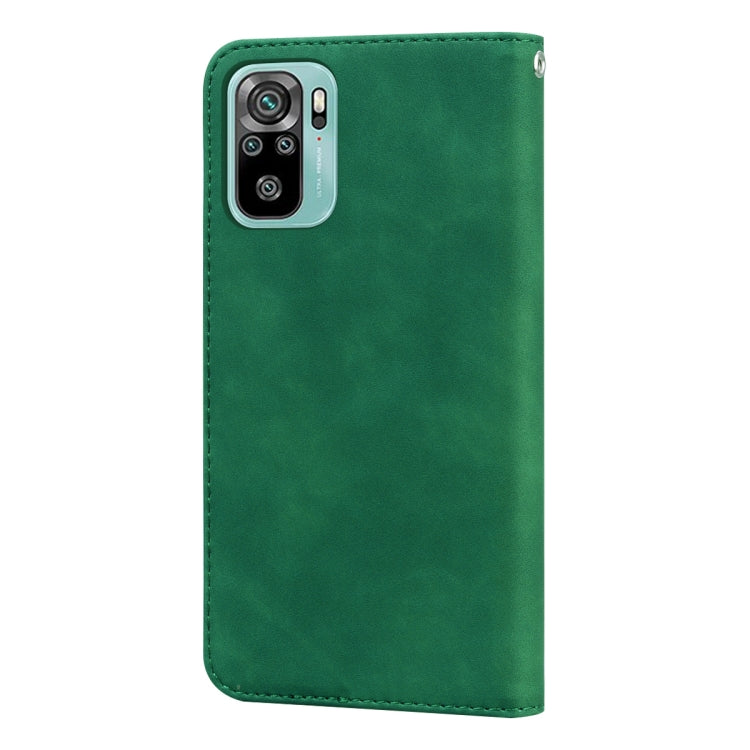 For Xiaomi Redmi Note 10 4G Frosted Business Magnetic Horizontal Flip PU Leather Case with Holder & Card Slot & Lanyard