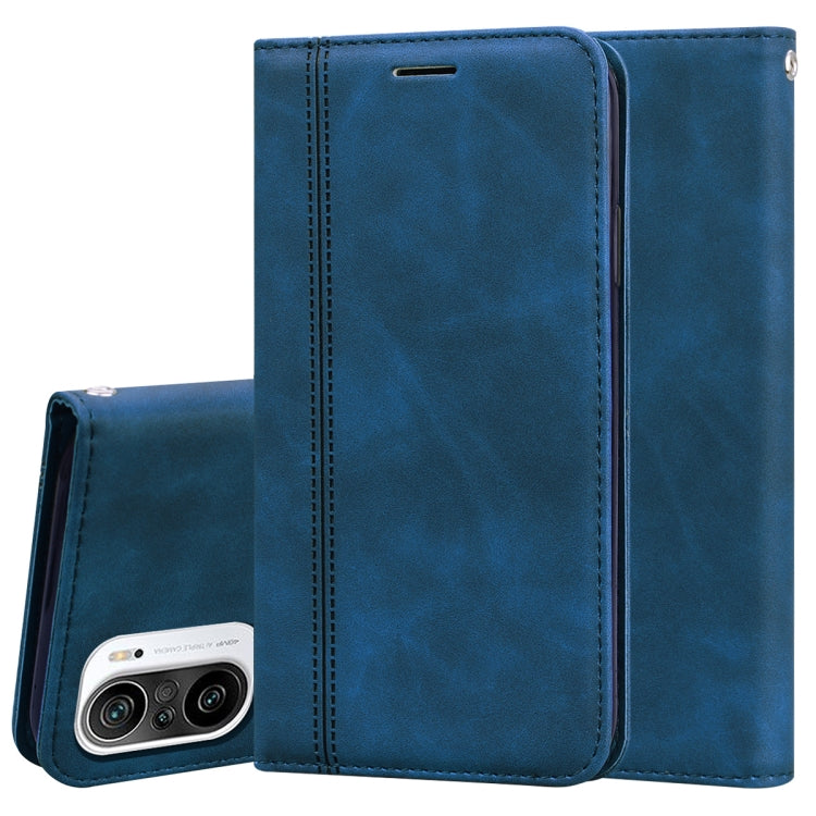 For Xiaomi Redmi K40 / K40 Pro Frosted Business Magnetic Horizontal Flip PU Leather Case with Holder & Card Slot & Lanyard