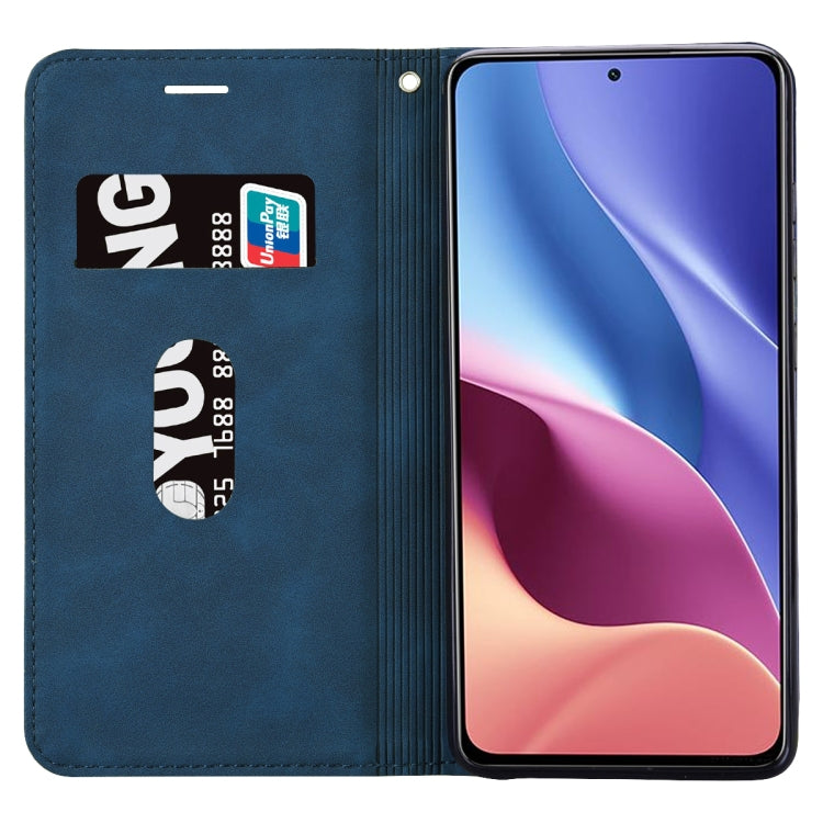 For Xiaomi Redmi K40 / K40 Pro Frosted Business Magnetic Horizontal Flip PU Leather Case with Holder & Card Slot & Lanyard