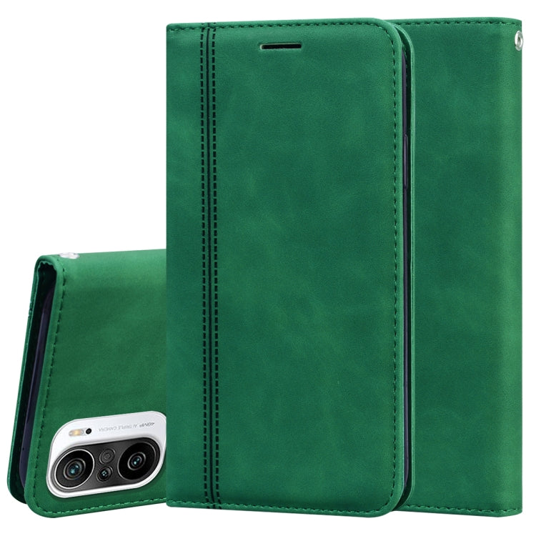 For Xiaomi Redmi K40 / K40 Pro Frosted Business Magnetic Horizontal Flip PU Leather Case with Holder & Card Slot & Lanyard