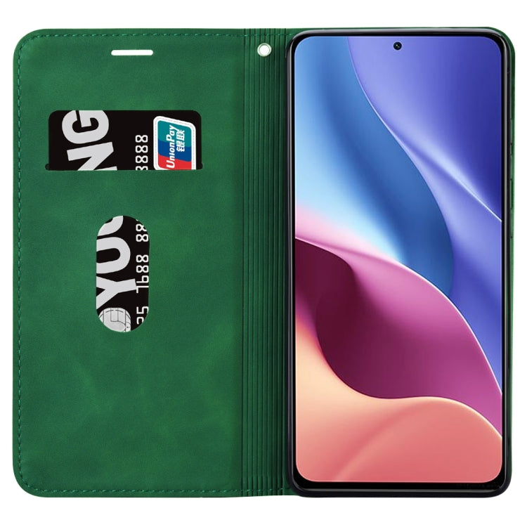 For Xiaomi Redmi K40 / K40 Pro Frosted Business Magnetic Horizontal Flip PU Leather Case with Holder & Card Slot & Lanyard