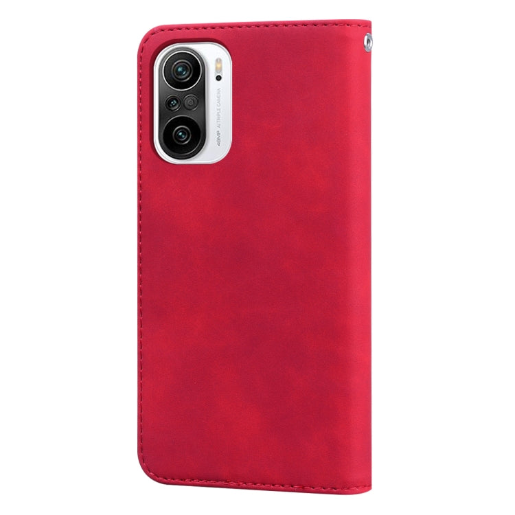 For Xiaomi Redmi K40 / K40 Pro Frosted Business Magnetic Horizontal Flip PU Leather Case with Holder & Card Slot & Lanyard