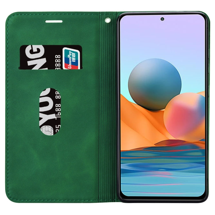 For Xiaomi Redmi Note 10 Pro Frosted Business Magnetic Horizontal Flip PU Leather Case with Holder & Card Slot & Lanyard