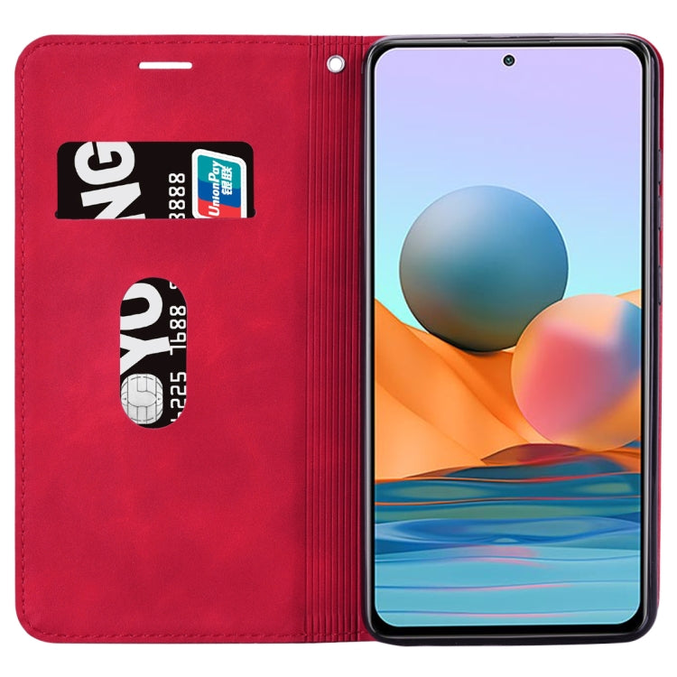 For Xiaomi Redmi Note 10 Pro Frosted Business Magnetic Horizontal Flip PU Leather Case with Holder & Card Slot & Lanyard