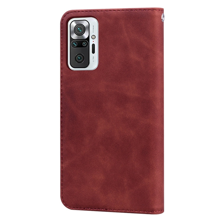 For Xiaomi Redmi Note 10 Pro Frosted Business Magnetic Horizontal Flip PU Leather Case with Holder & Card Slot & Lanyard