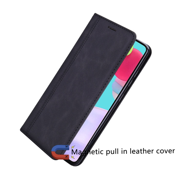 For Xiaomi Poco M3 Frosted Business Magnetic Horizontal Flip PU Leather Case with Holder & Card Slot & Lanyard