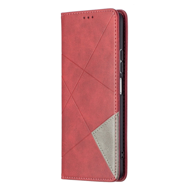 For Xiaomi Mi 11i / Poco F3 / Redmi K40 Rhombus Texture Horizontal Flip Magnetic Leather Case with Holder & Card Slots