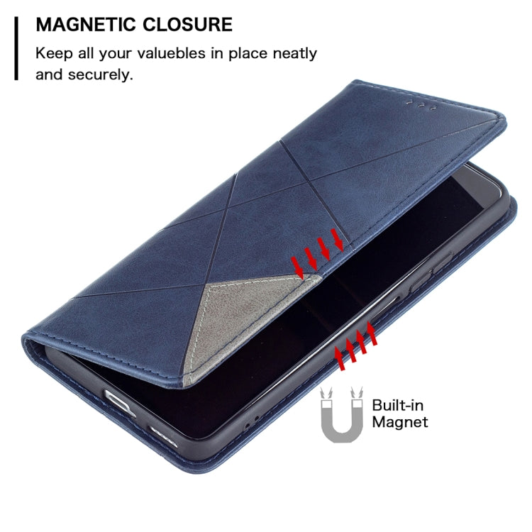 For Xiaomi Mi 11i / Poco F3 / Redmi K40 Rhombus Texture Horizontal Flip Magnetic Leather Case with Holder & Card Slots