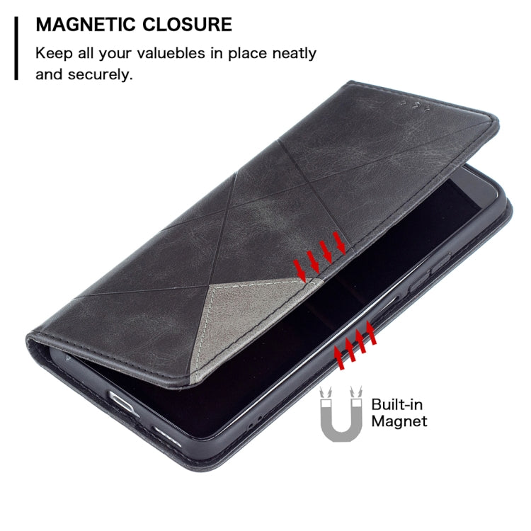 For Xiaomi Mi 11i / Poco F3 / Redmi K40 Rhombus Texture Horizontal Flip Magnetic Leather Case with Holder & Card Slots