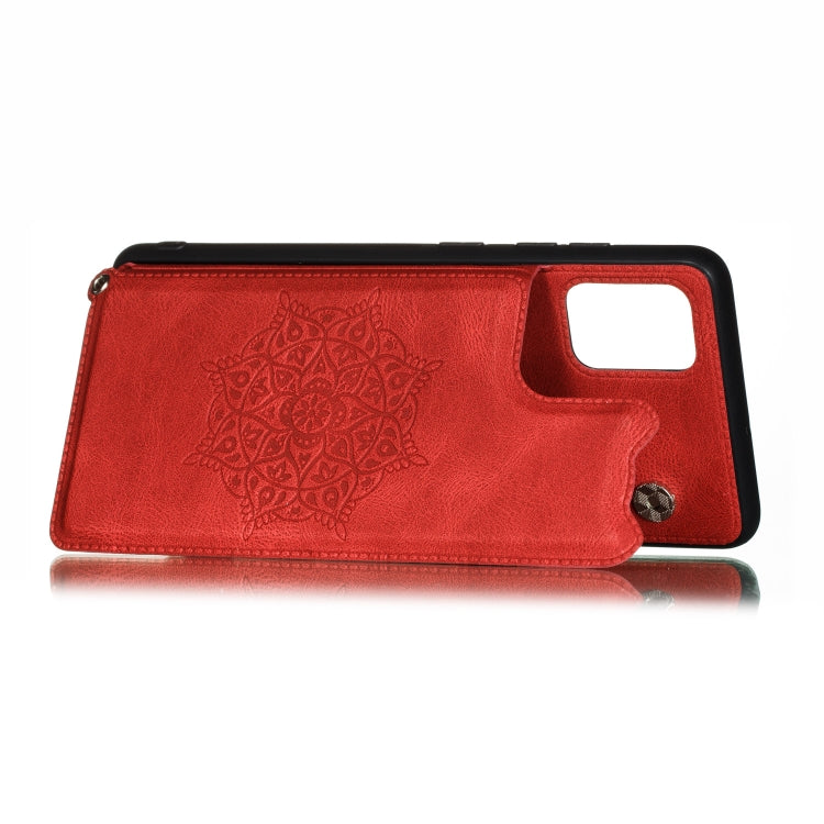 For Xiaomi Redmi Note 9 4G (CN Version) Mandala Embossed PU + TPU Case with Holder & Card Slots & Photo Frame & Strap