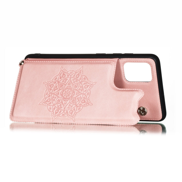 For Xiaomi Redmi Note 9 4G (CN Version) Mandala Embossed PU + TPU Case with Holder & Card Slots & Photo Frame & Strap