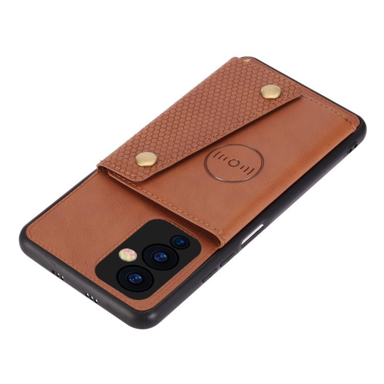 For Xiaomi Redmi K40 Double Buckle PU + TPU Shockproof Magnetic Protective Case with Card Slot & Holder