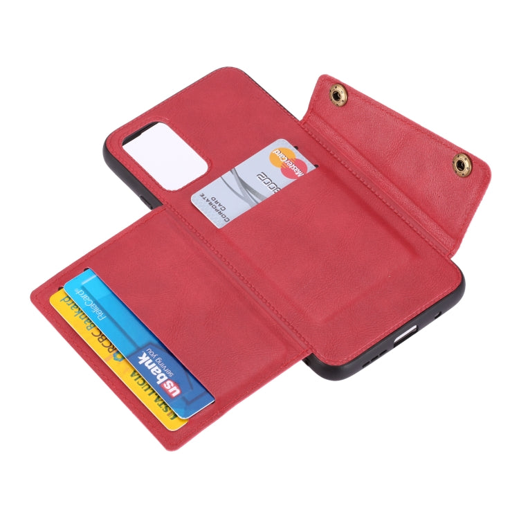 For Xiaomi Redmi Note 9 4G Double Buckle PU + TPU Shockproof Magnetic Protective Case with Card Slot & Holder