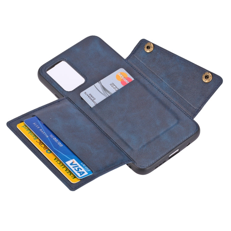 For Xiaomi Redmi Note 9 4G Double Buckle PU + TPU Shockproof Magnetic Protective Case with Card Slot & Holder