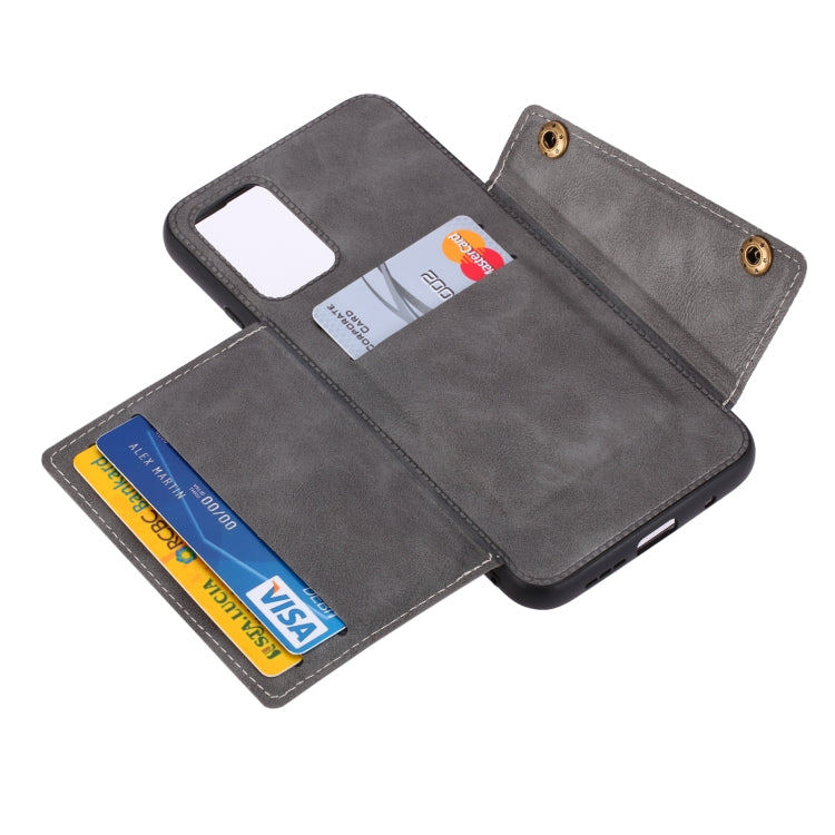 For Xiaomi Redmi Note 9 4G Double Buckle PU + TPU Shockproof Magnetic Protective Case with Card Slot & Holder