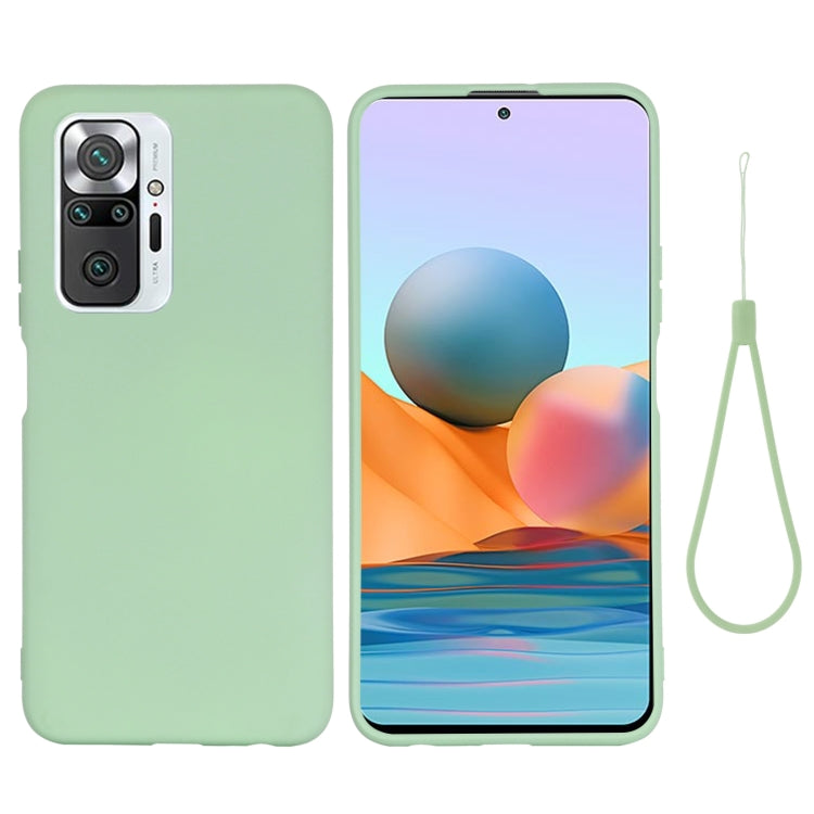 For Xiaomi Redmi Note 10 Pro Max Solid Color Liquid Silicone Dropproof Full Coverage Protective Case