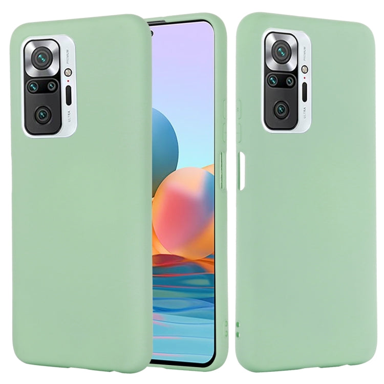 For Xiaomi Redmi Note 10 Pro Max Solid Color Liquid Silicone Dropproof Full Coverage Protective Case
