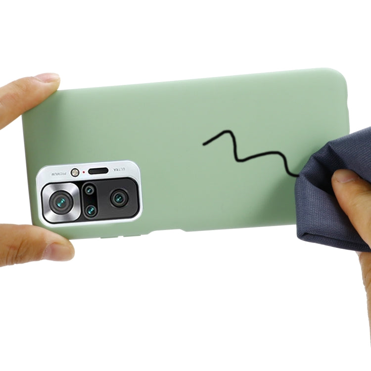 For Xiaomi Redmi Note 10 Pro Max Solid Color Liquid Silicone Dropproof Full Coverage Protective Case