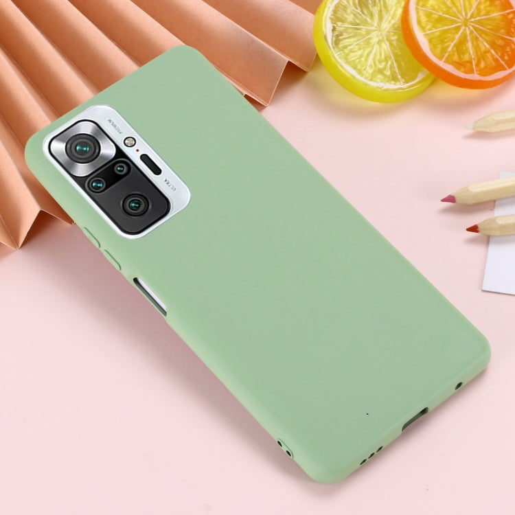 For Xiaomi Redmi Note 10 Pro Max Solid Color Liquid Silicone Dropproof Full Coverage Protective Case