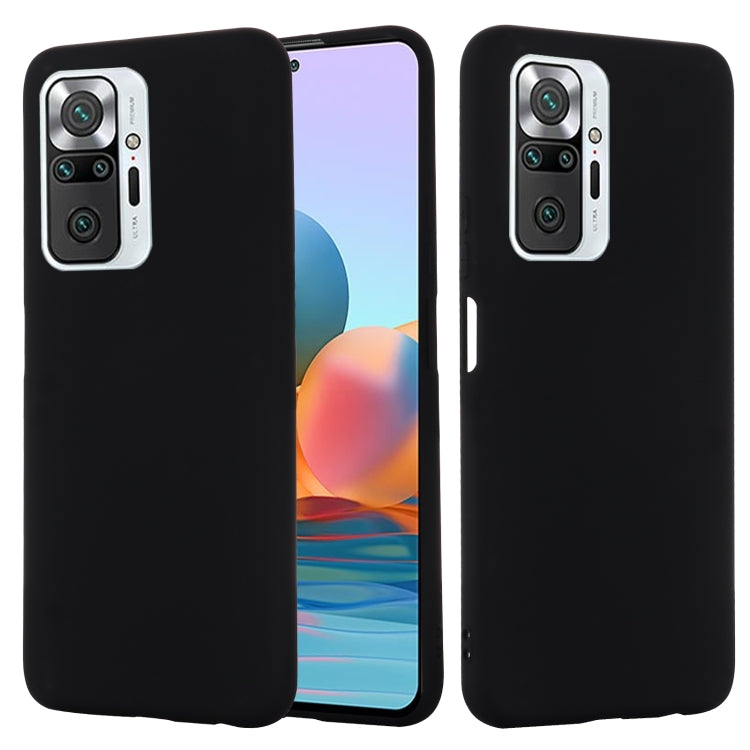 For Xiaomi Redmi Note 10 Pro Max Solid Color Liquid Silicone Dropproof Full Coverage Protective Case