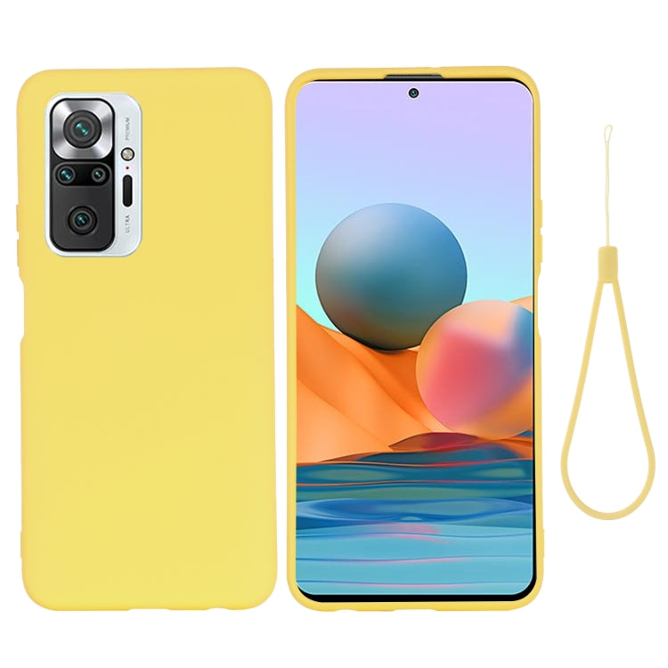 For Xiaomi Redmi Note 10 Pro Max Solid Color Liquid Silicone Dropproof Full Coverage Protective Case