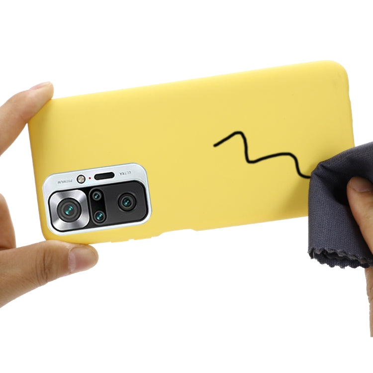 For Xiaomi Redmi Note 10 Pro Max Solid Color Liquid Silicone Dropproof Full Coverage Protective Case