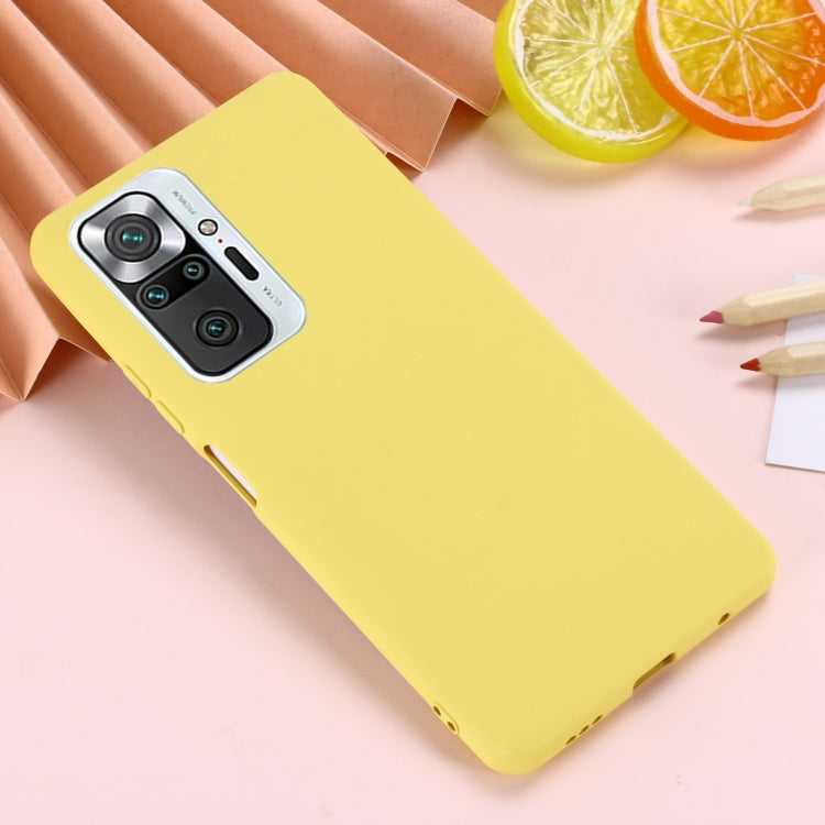 For Xiaomi Redmi Note 10 Pro Max Solid Color Liquid Silicone Dropproof Full Coverage Protective Case