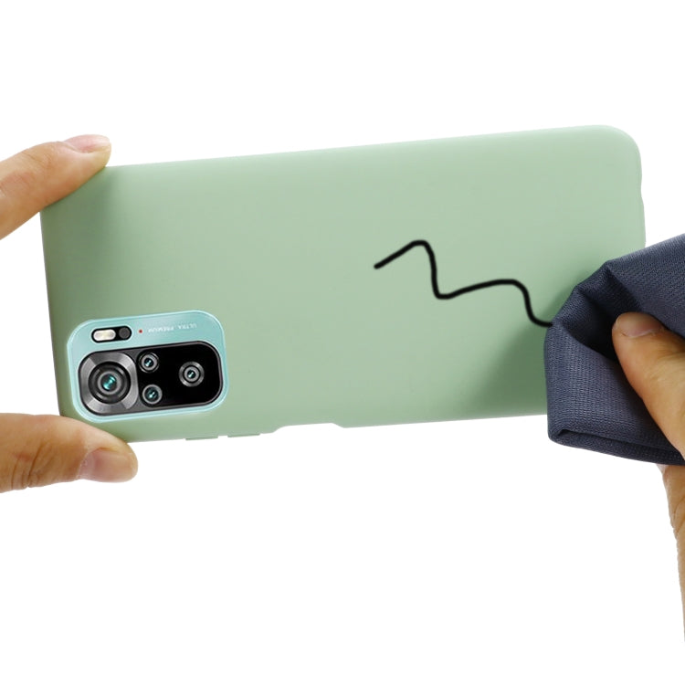 For Xiaomi Redmi Note 10S Solid Color Liquid Silicone Dropproof Full Coverage Protective Case