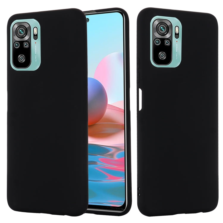 For Xiaomi Redmi Note 10S Solid Color Liquid Silicone Dropproof Full Coverage Protective Case