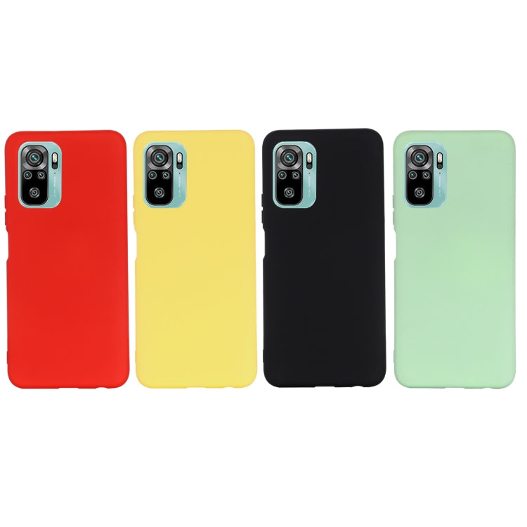 For Xiaomi Redmi Note 10S Solid Color Liquid Silicone Dropproof Full Coverage Protective Case