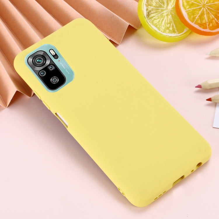 For Xiaomi Redmi Note 10S Solid Color Liquid Silicone Dropproof Full Coverage Protective Case