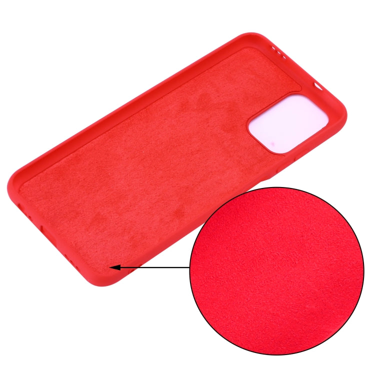 For Xiaomi Redmi Note 10S Solid Color Liquid Silicone Dropproof Full Coverage Protective Case