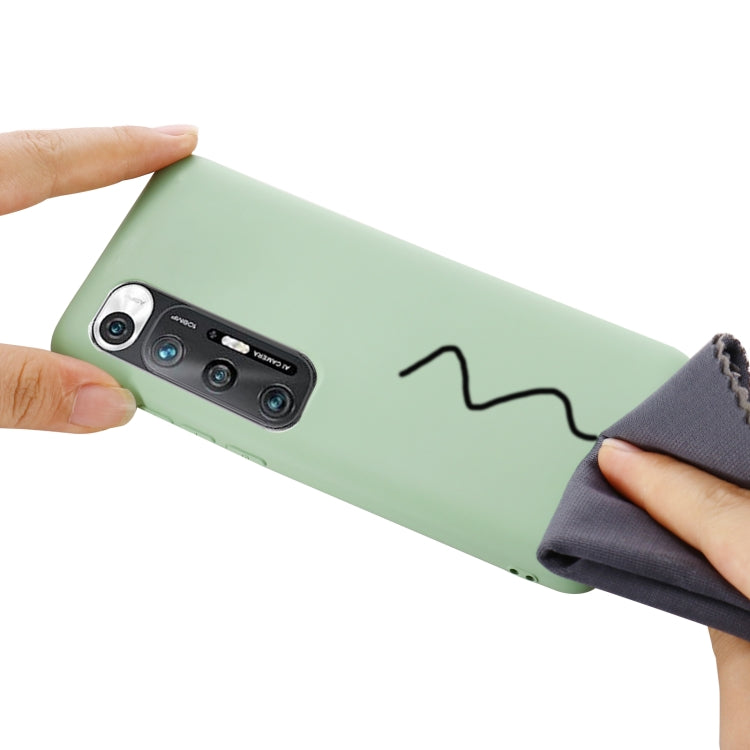 For Xiaomi Mi 10S Solid Color Liquid Silicone Dropproof Full Coverage Protective Case