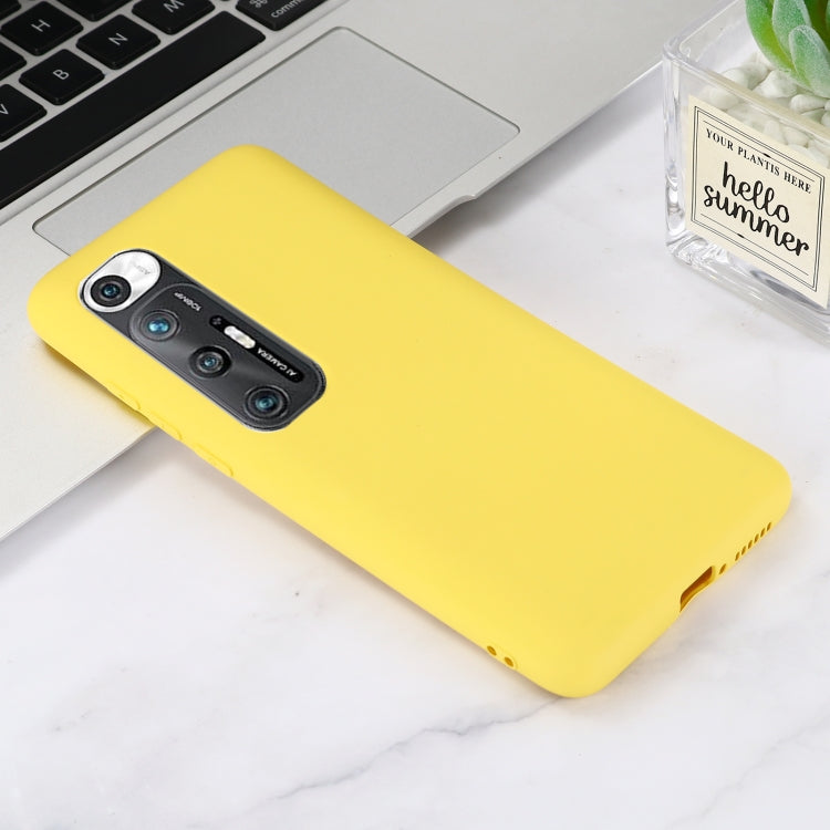 For Xiaomi Mi 10S Solid Color Liquid Silicone Dropproof Full Coverage Protective Case