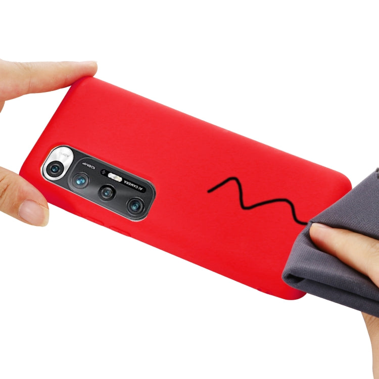 For Xiaomi Mi 10S Solid Color Liquid Silicone Dropproof Full Coverage Protective Case