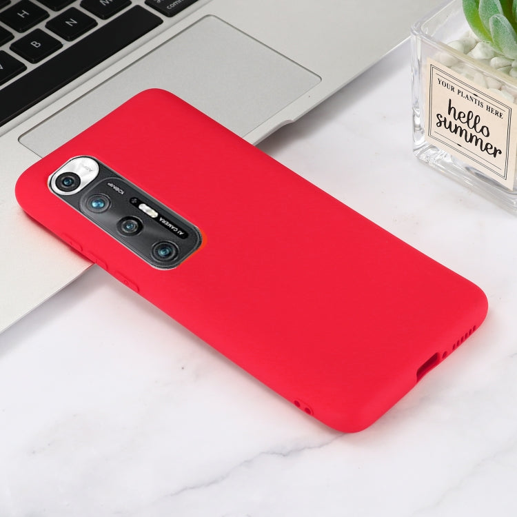For Xiaomi Mi 10S Solid Color Liquid Silicone Dropproof Full Coverage Protective Case