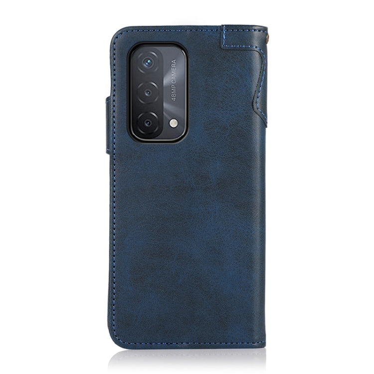 For OPPO A93 5G / A54 5G / A74 5G KHAZNEH Dual-Splicing Cowhide Texture Horizontal Flip Leather Case with Holder & Card Slots & Wallet & Photo Frame & Lanyard