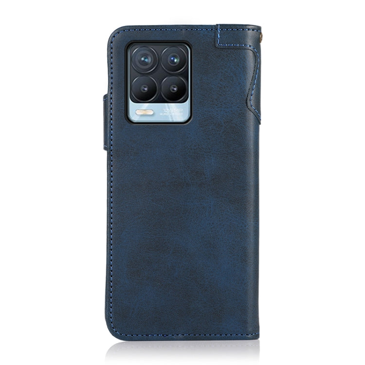 For OPPO Realme 8 / 8 Pro KHAZNEH Dual-Splicing Cowhide Texture Horizontal Flip Leather Case with Holder & Card Slots & Wallet & Photo Frame & Lanyard