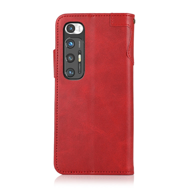 For Xiaomi Mi 10S KHAZNEH Dual-Splicing Cowhide Texture Horizontal Flip Leather Case with Holder & Card Slots & Wallet & Photo Frame & Lanyard