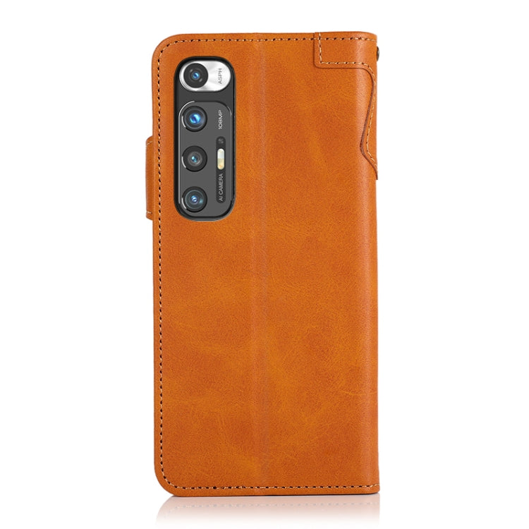 For Xiaomi Mi 10S KHAZNEH Dual-Splicing Cowhide Texture Horizontal Flip Leather Case with Holder & Card Slots & Wallet & Photo Frame & Lanyard