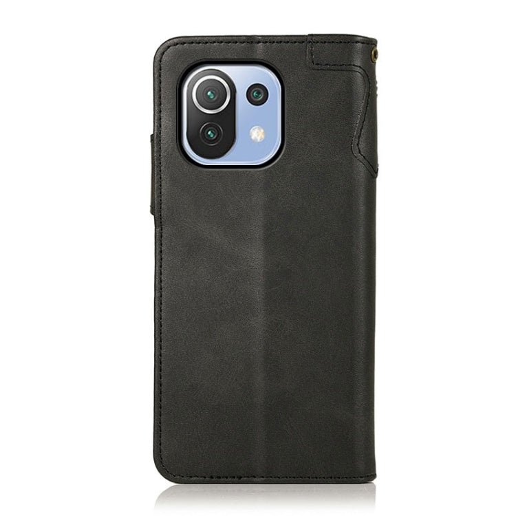 For Xiaomi Mi 11 Lite 4G / 5G KHAZNEH Dual-Splicing Cowhide Texture Horizontal Flip Leather Case with Holder & Card Slots & Wallet & Photo Frame & Lanyard