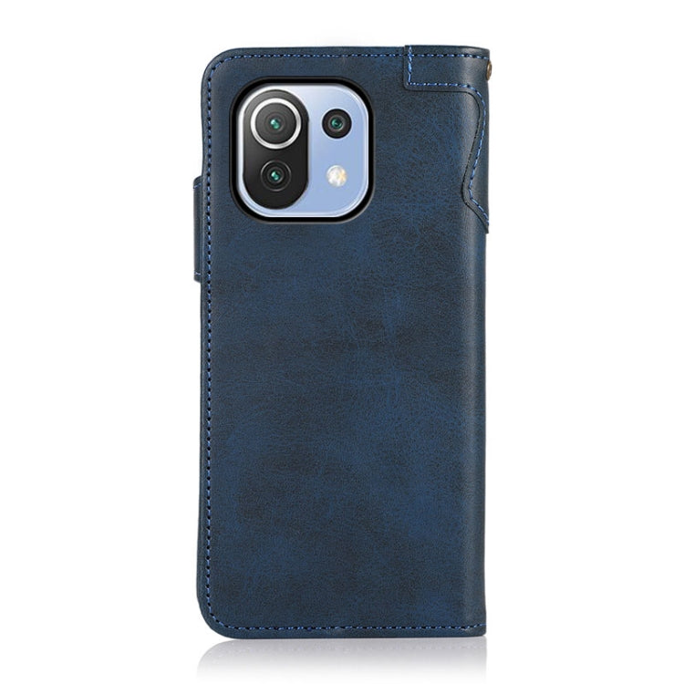 For Xiaomi Mi 11 Lite 4G / 5G KHAZNEH Dual-Splicing Cowhide Texture Horizontal Flip Leather Case with Holder & Card Slots & Wallet & Photo Frame & Lanyard