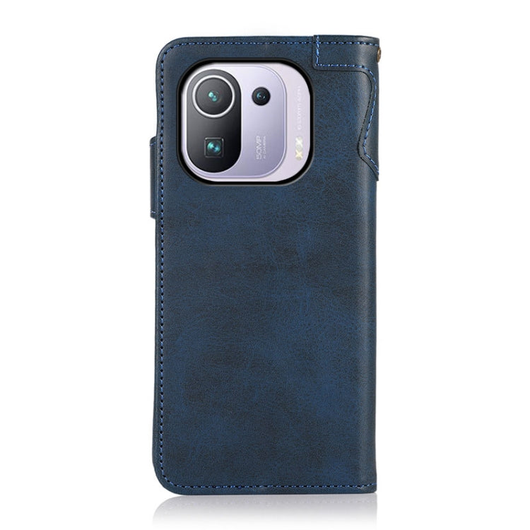 For Xiaomi Mi 11 Pro KHAZNEH Dual-Splicing Cowhide Texture Horizontal Flip Leather Case with Holder & Card Slots & Wallet & Photo Frame & Lanyard