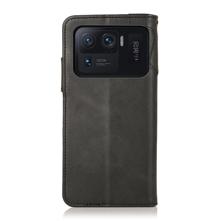 For Xiaomi Mi 11 Ultra KHAZNEH Dual-Splicing Cowhide Texture Horizontal Flip Leather Case with Holder & Card Slots & Wallet & Photo Frame & Lanyard