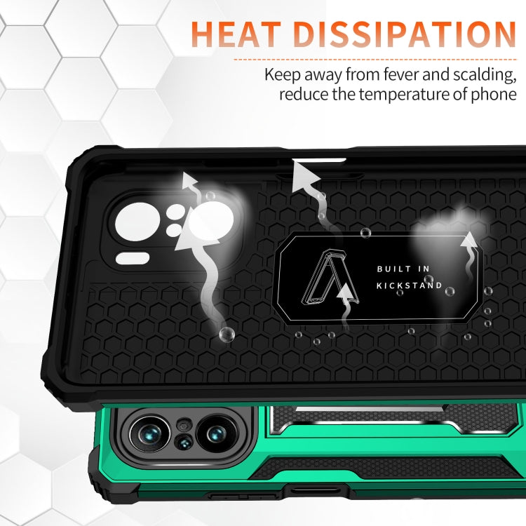 For Xiaomi Redmi K40 / K40 Pro Knight Jazz PC+TPU Shockproof Protective Case with Foldable Holder