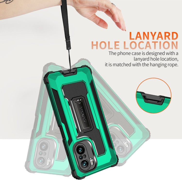 For Xiaomi Redmi K40 / K40 Pro Knight Jazz PC+TPU Shockproof Protective Case with Foldable Holder