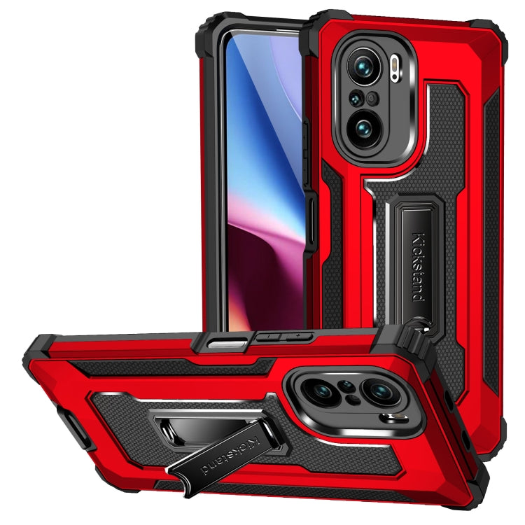 For Xiaomi Redmi K40 / K40 Pro Knight Jazz PC+TPU Shockproof Protective Case with Foldable Holder