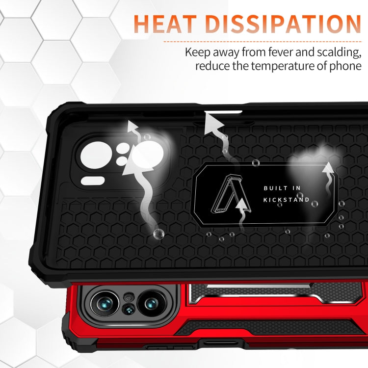 For Xiaomi Redmi K40 / K40 Pro Knight Jazz PC+TPU Shockproof Protective Case with Foldable Holder